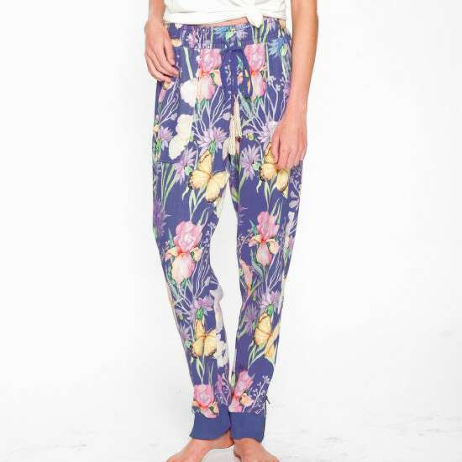 Women'S Clothing * | Flash Sale Aratta Purple Iris Of Wales Sweatpants