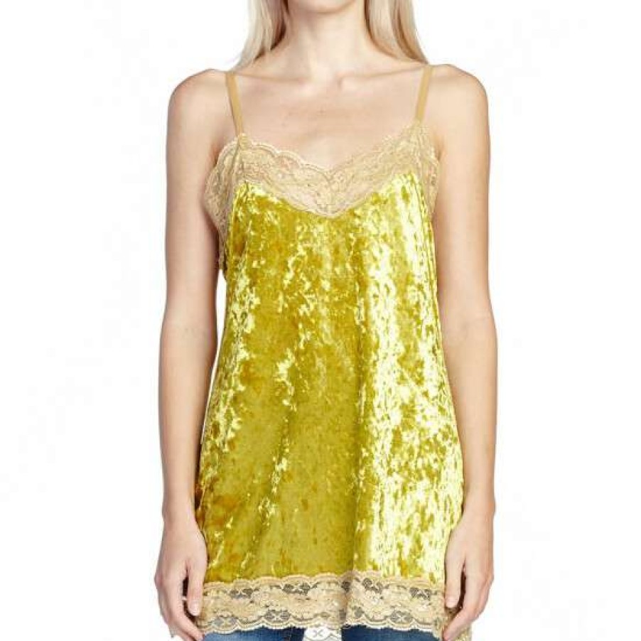 Women'S Clothing * | Budget Aratta Velvet Dreams Lace Cami