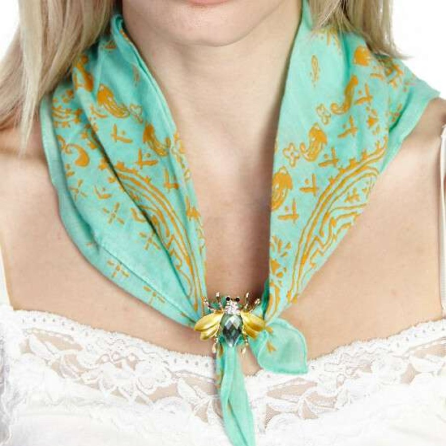 Fashion Accessories * | Outlet Aratta Pretty Mint Bandana