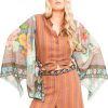 Women'S Clothing * | Cheapest Aratta Mariah Stripe Embroidered Blouse Brown Brown