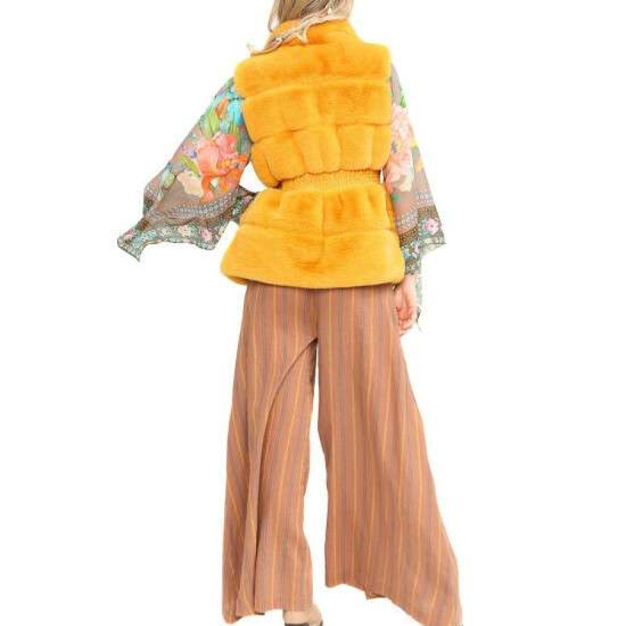 Women'S Clothing * | Cheapest Aratta Mustard Winter Spice Vest Mstrd Mustard