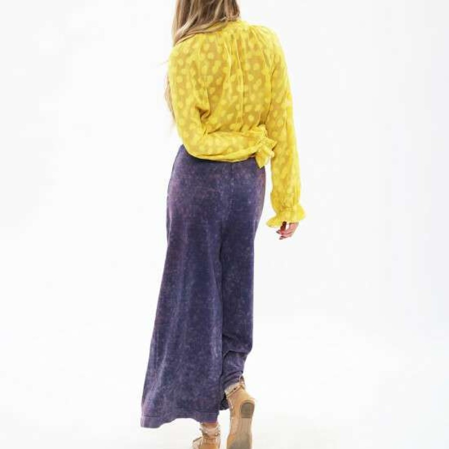 Women'S Clothing * | Promo Aratta Mustard Mable Blouse