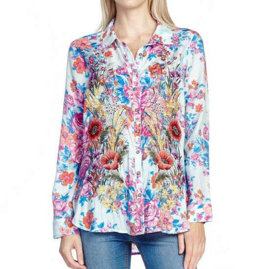 Women'S Clothing * | Outlet Aratta Our Hearts Shirt White/Multi