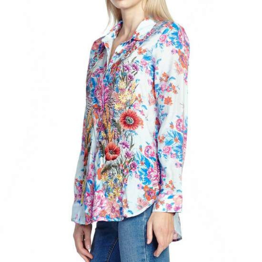 Women'S Clothing * | Outlet Aratta Our Hearts Shirt White/Multi