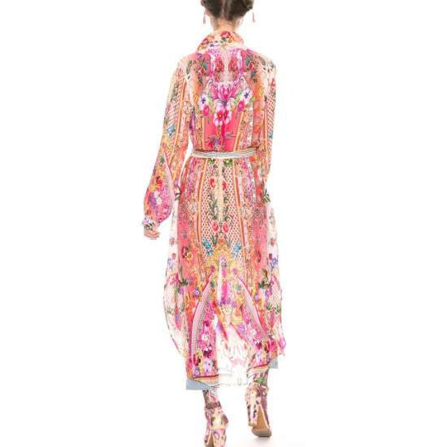 Women'S Clothing * | Best Pirce Aratta Bohemian Goddess Shirt Dress Pearl Pearl