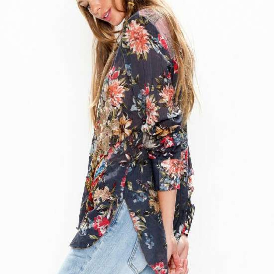 Women'S Clothing * | Buy Aratta Floral Frenzy Shirt